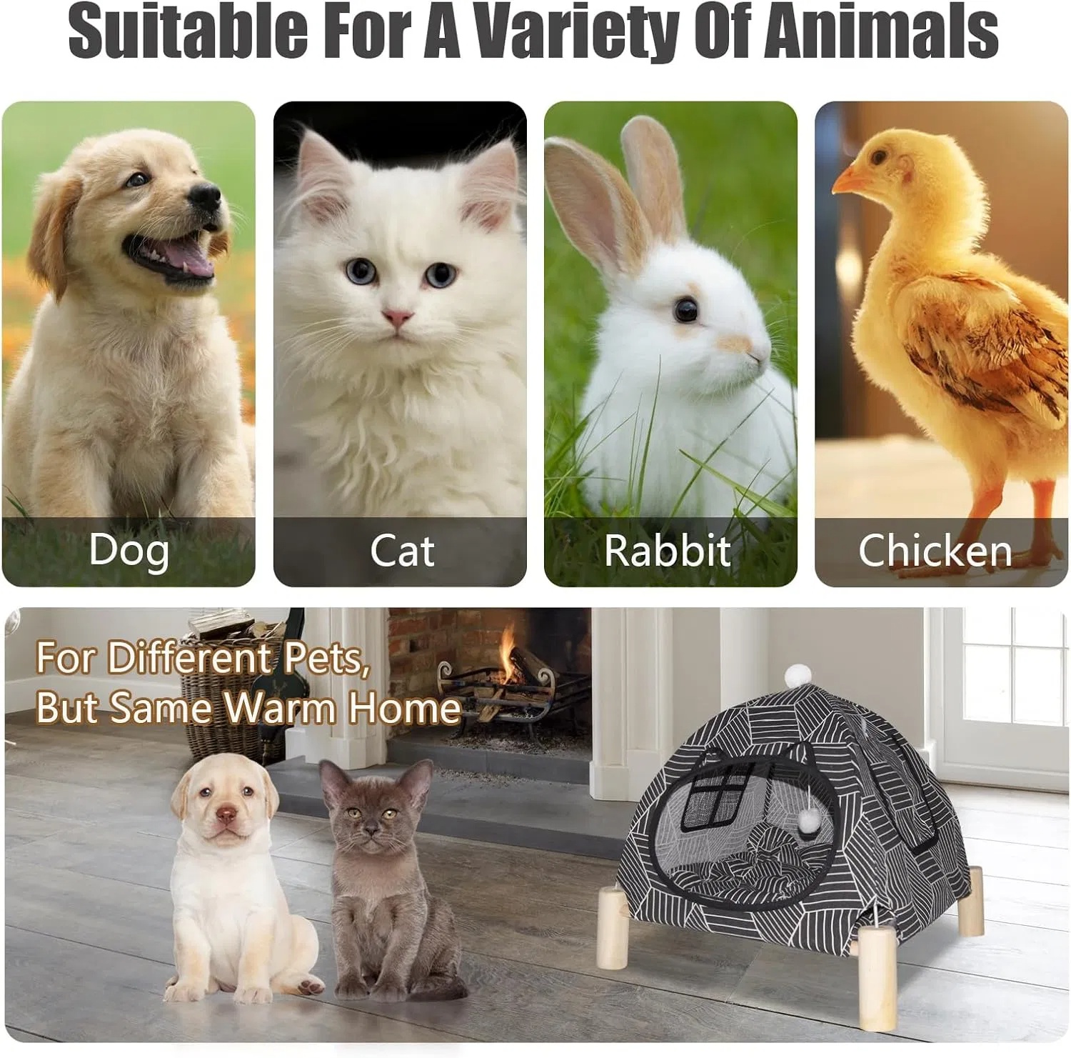 Tenda Portátil para Gatos - Colchón de Interior Fácil de Enrollar para Gatos y Pequeños Perros, Almohada Limpiable, Escondite Cómodo para Kitten y Adultos — imagen 7
