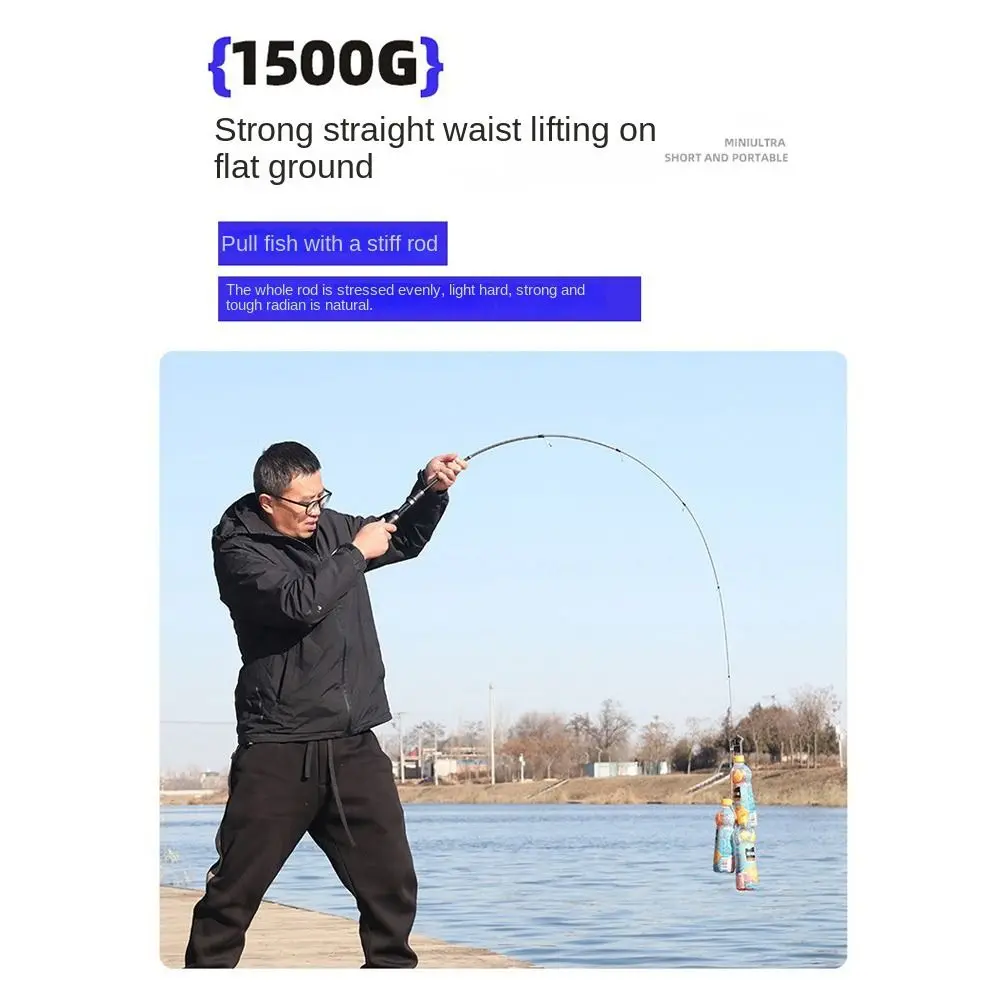Telescopic Fishing Rod Full Kits Casting Rod Glass Fibre Feeder Rod Combo Spincast Fishing Reel Ultra Short Fishing Pole Fishing — image 1