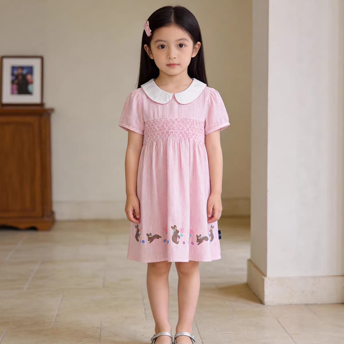 Vestido de Niña con Estampado de Conejo - Transpirable — imagen 5
