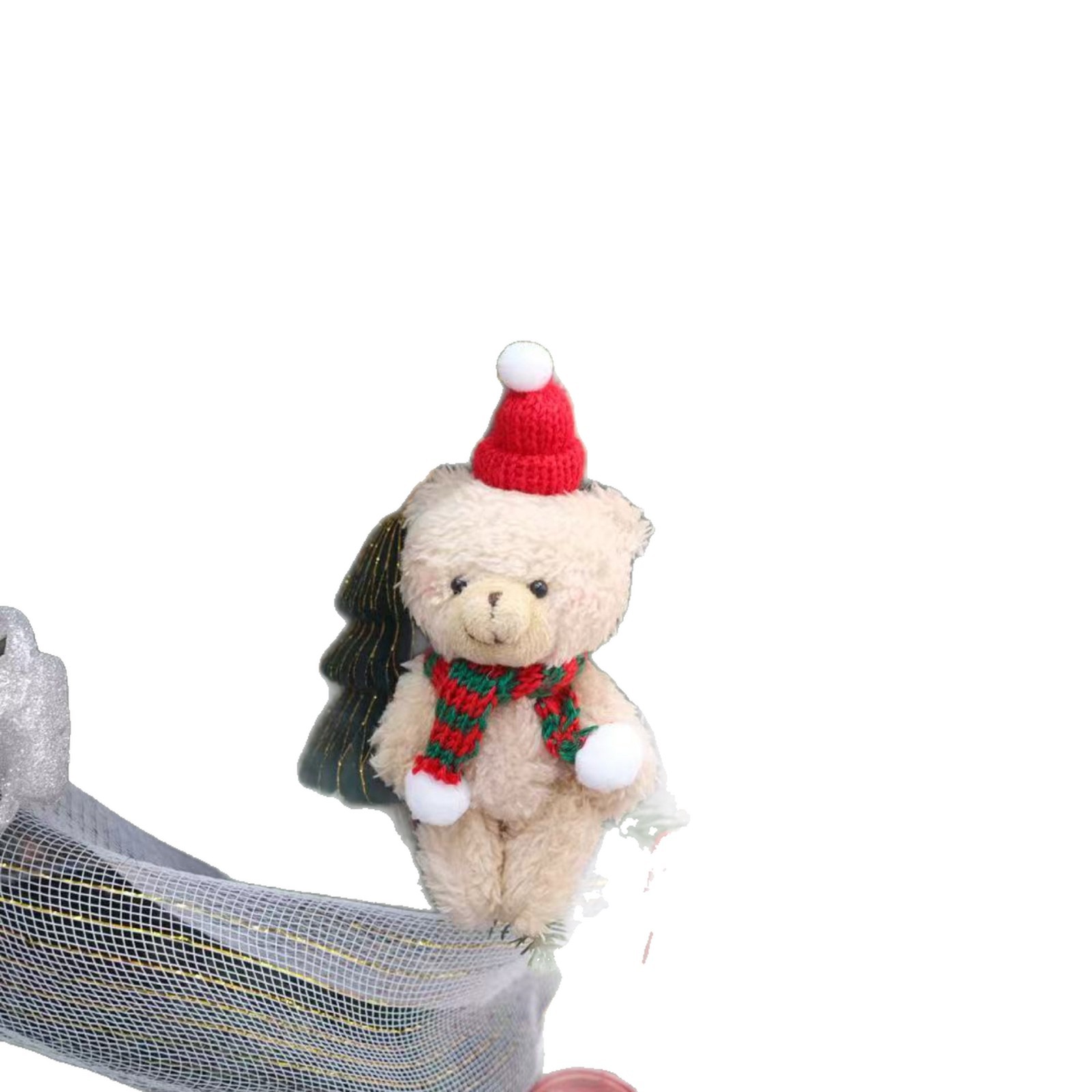 Pulsera de Sombrero Rojo Navideño Adorable Oso de Peluche Unido Regalo Caja Accesorios — imagen 5