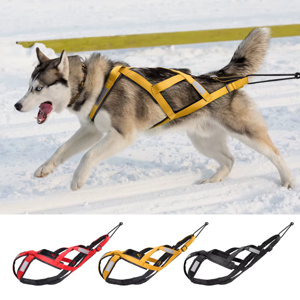 Dog Sled Harness Pet Weight Pulling Sledding Harness Mushing X Back Harness For Large Dogs Husky Canicross Skijoring Scootering — image 1