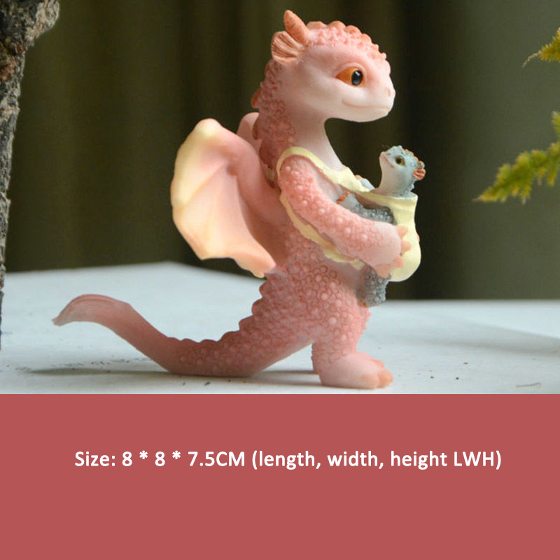 Muñeca de Dragón Cómico en Resina, Decoración de Animales Realista para Interiores — imagen 6