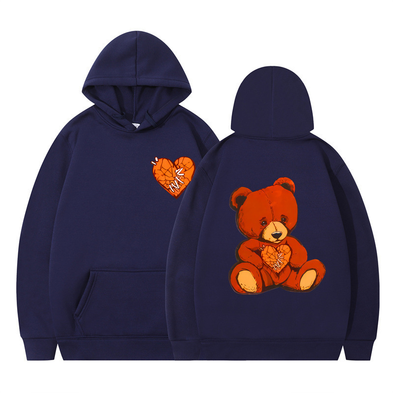 Style Teddy Print Long Sleeve Hooded Sweatshirt — image 16