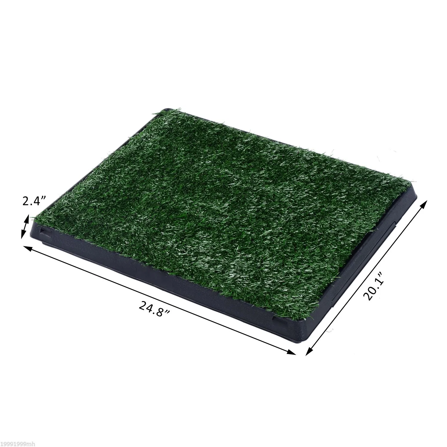 Dog Grass Pad with Tray, Artificial Grass for Dogs, Doggy Bathroom Toilet Potty Tray Indoor Outdoor Puppy Potty Training (51 x 63 CM) — image 3