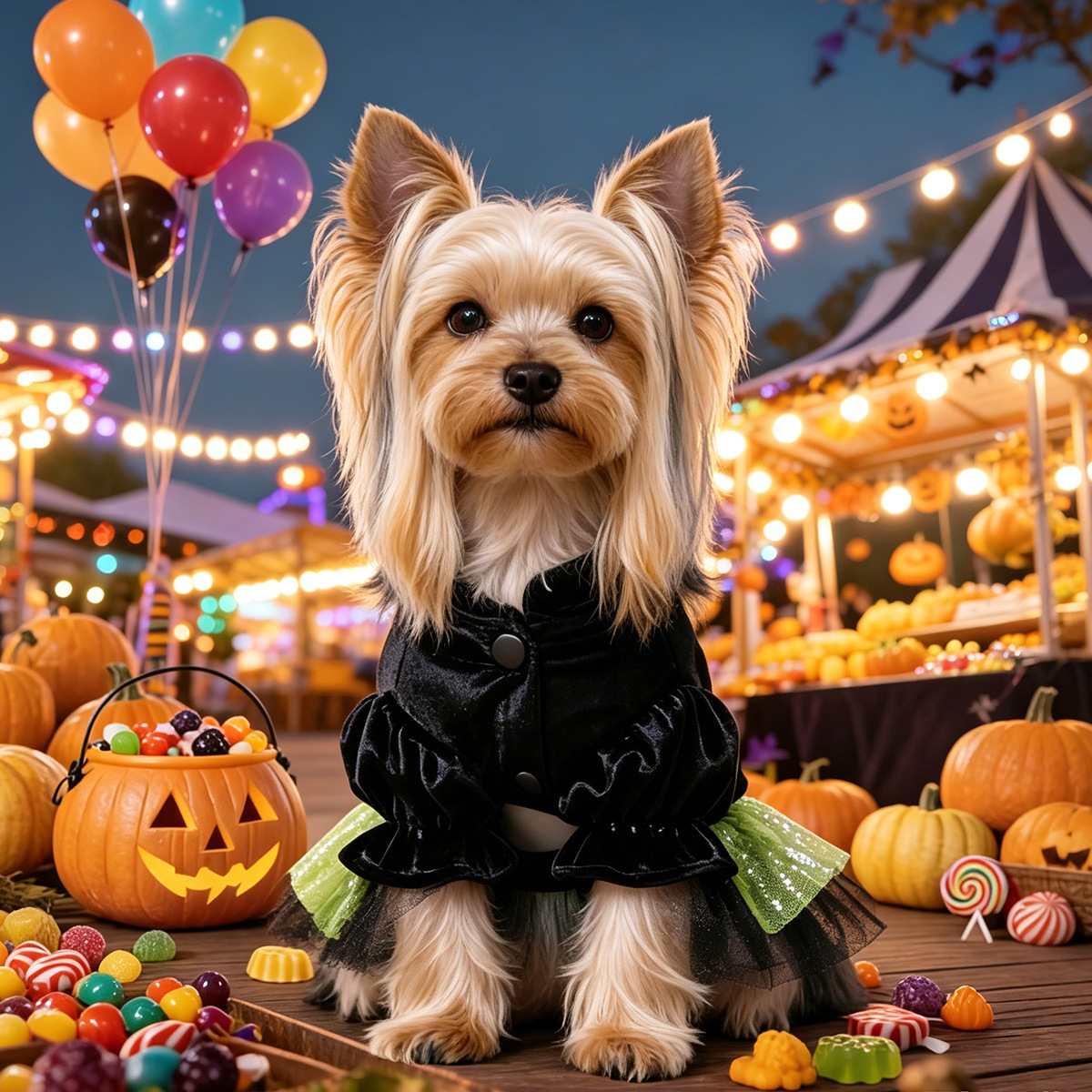 Pet Clothing for Small Dogs and Cats, Autumn/Winter Outfits, Cute Cat Halloween Tulle Dress for Teddy, Bichon — image 4