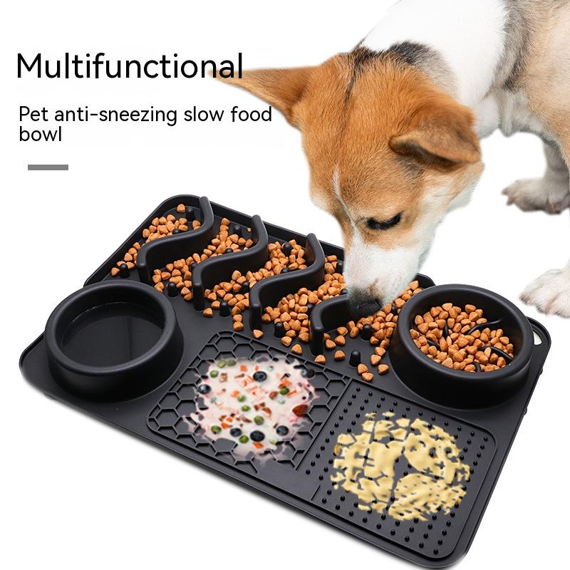 Dog Silicone Licking Pad Pet Licking Mat Silicone Smelling Mat Multifunctional Food Bowl Pets Supplies — image 1