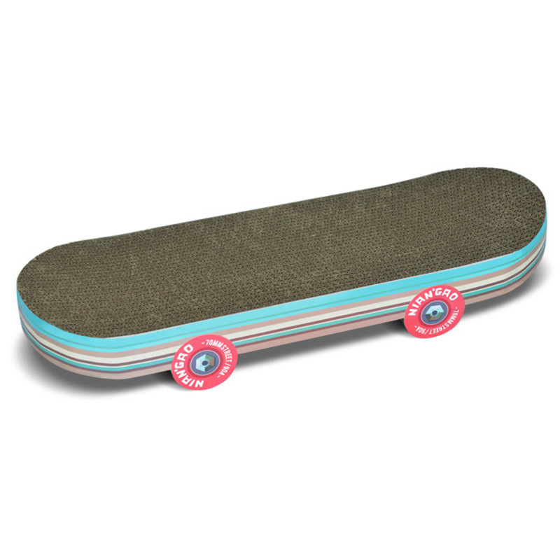 Rice Cake Skateboard Cat Scratching Board Corrugated Small Cat Supplies Cat Toys — image 5