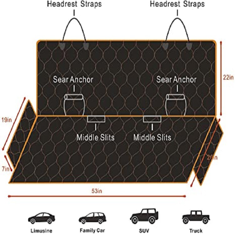 Cushion de Asiento para Mascotas Nuevo - Soporte para Perros en el Asiento Trasero — imagen 5