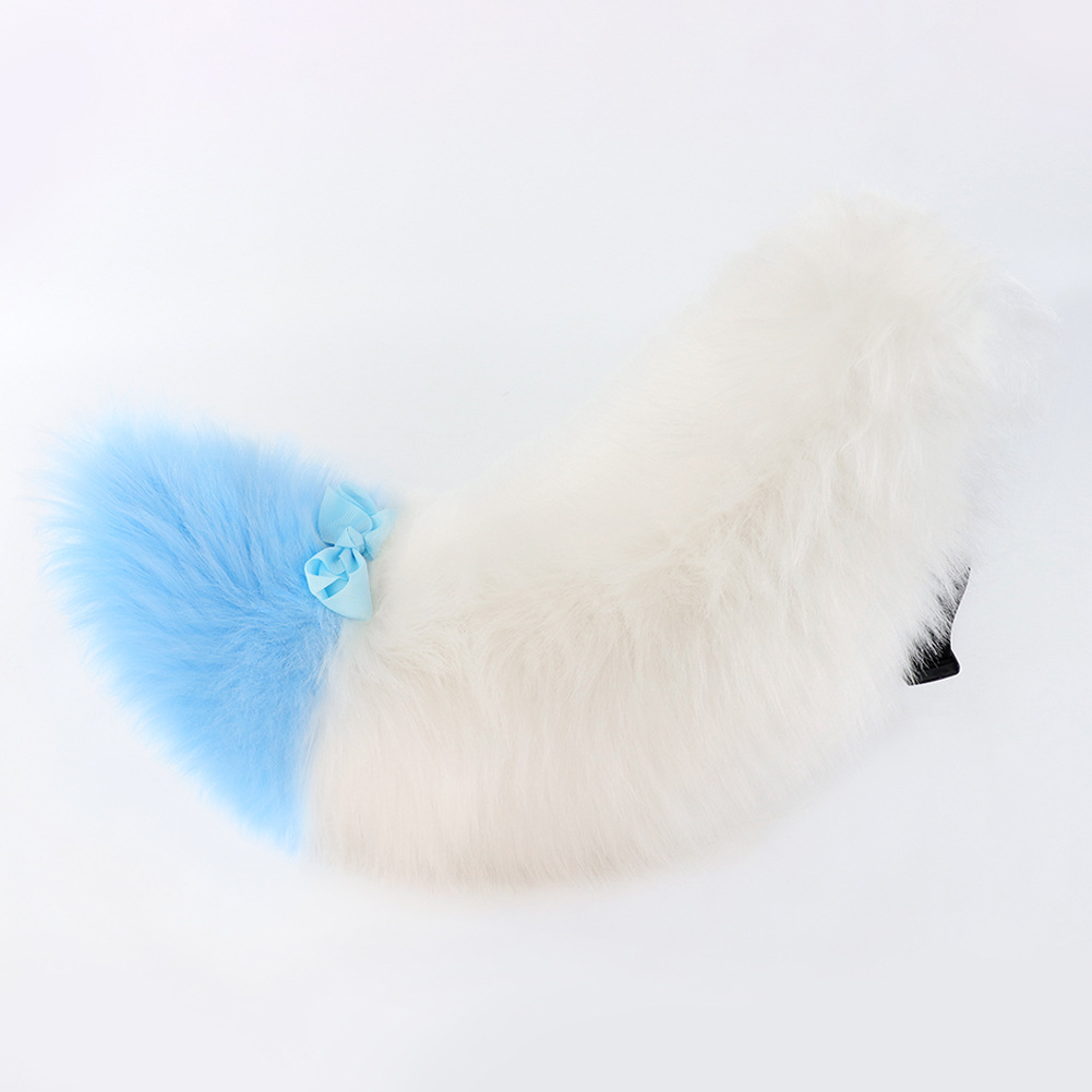 Cola de Animal para Manualidades de Halloween - Pluma Suave Multicolor Realista - Cola de Perro Lolita, Zorro o Accesorio de Convención — imagen 5
