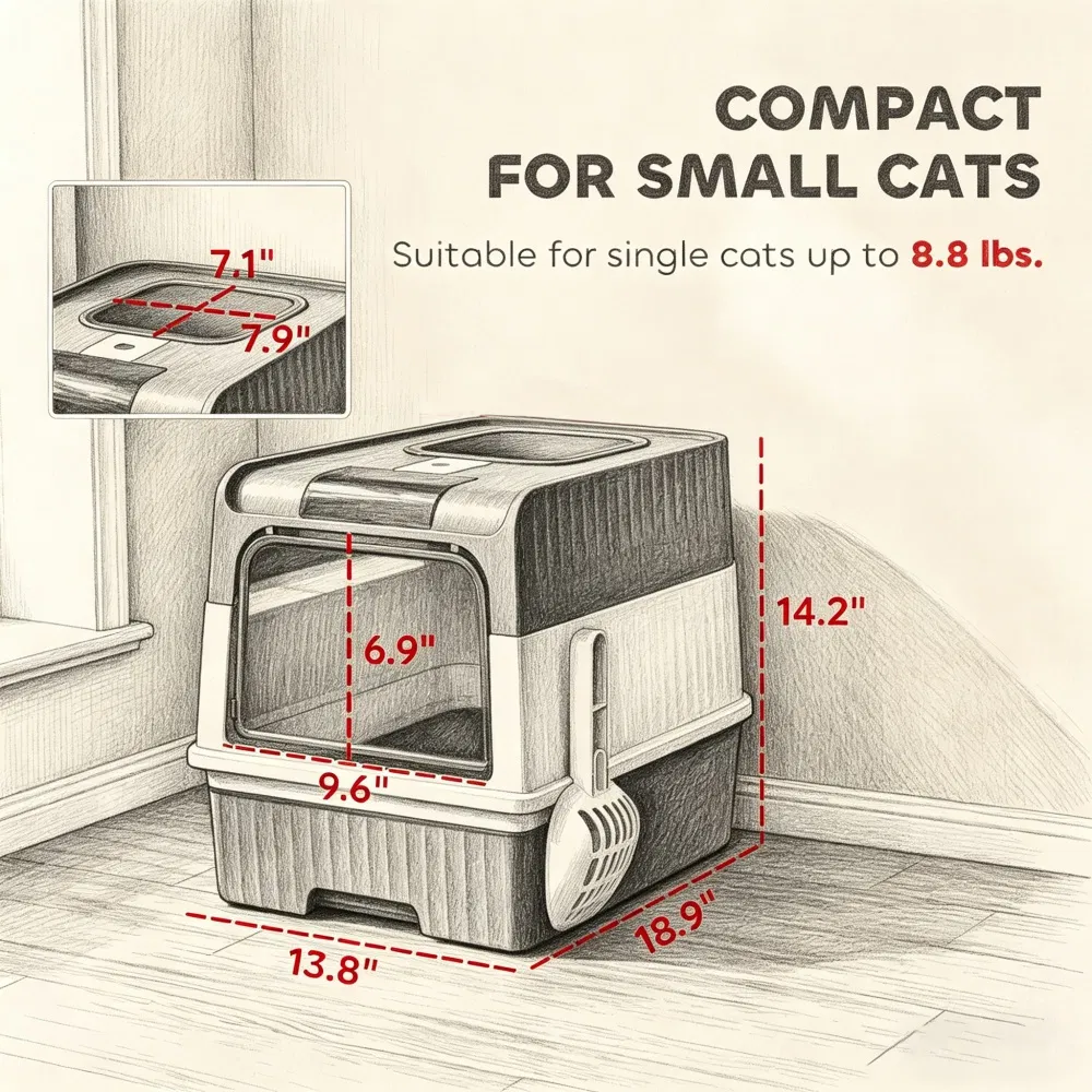Cat Litter Box 18.9 Inches — image 6