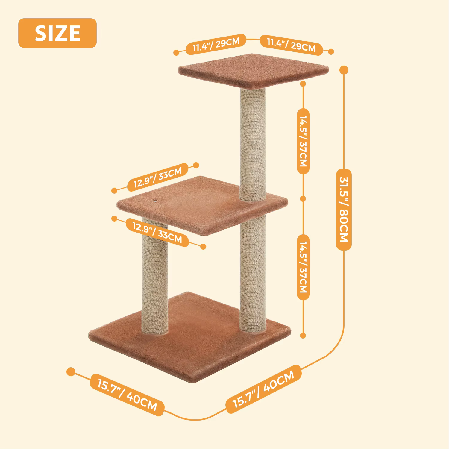 Cat Tree Cat Tower for Indoor Cats 2 Styles Cat Activity Tree with Cat Scratching Posts Big Hammock and Removable Top Perch Grey — image 6