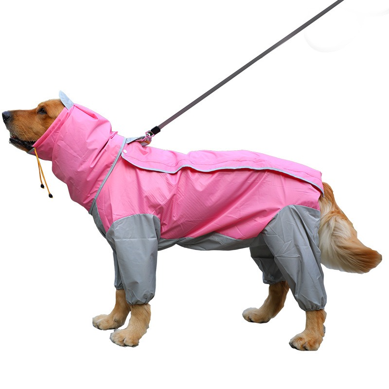 Chaquetón de agua para perros, procesamiento de ropa para mascotas, chaqueta grande para cuatro patas con pelaje dorado — imagen 8