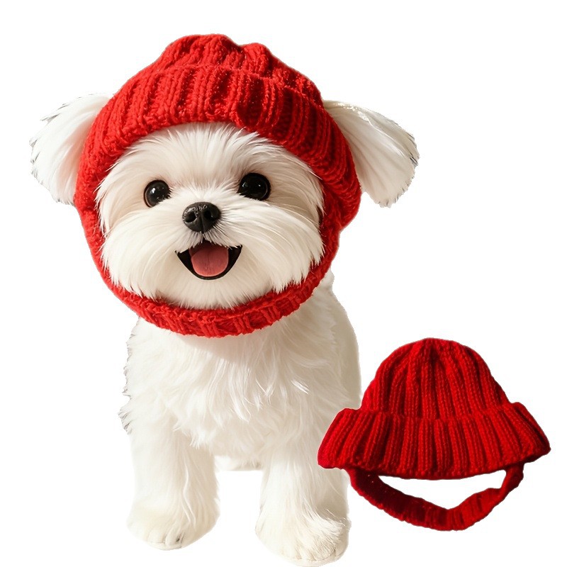 Gorro de Punto Cálido y Resistente al Viento para Perros, Diseño de Halloween, Otoño e Invierno — imagen 1