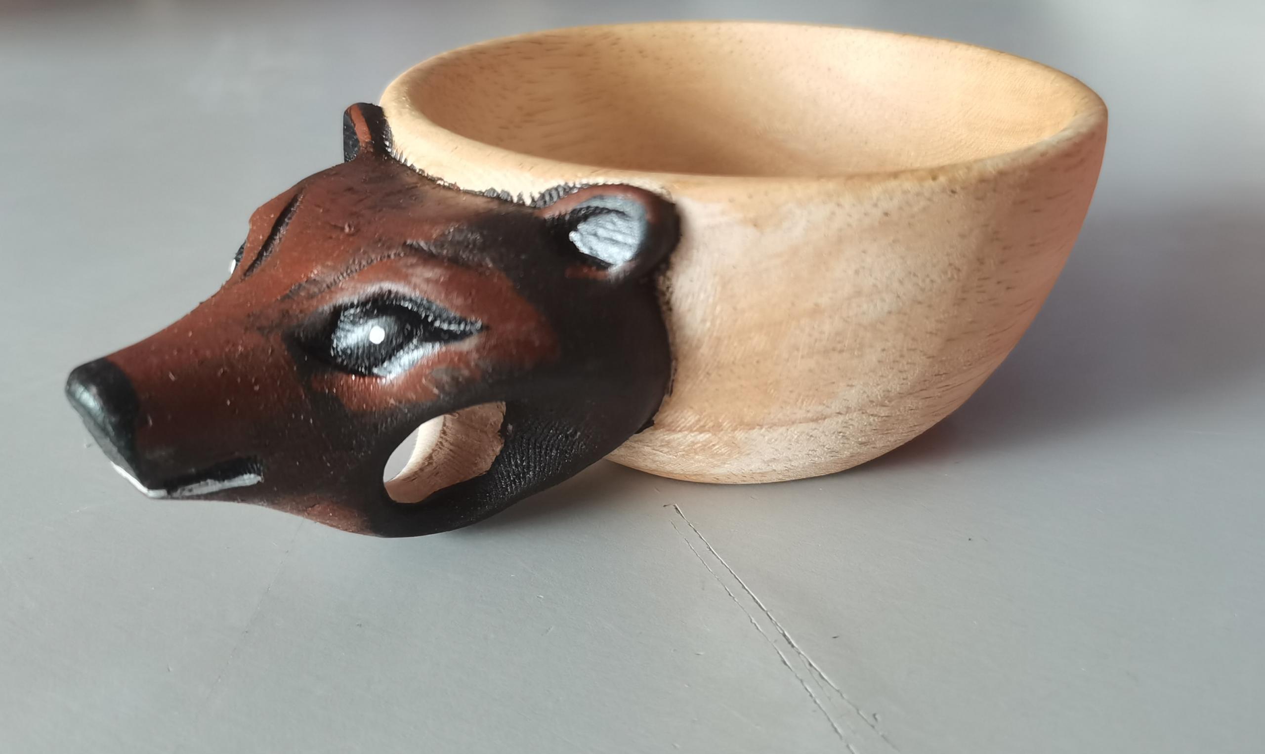 Taza de Madera Esculpidas a Mano - Kuksa Nórdica para Camping y Café — imagen 16