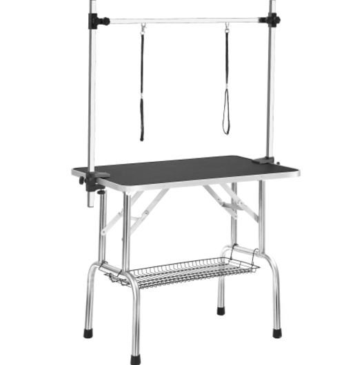 Mesa de Aseo para Perros Profesionales Grande y Portátil con Brazos y Soporte de Red y Caja de Grid — imagen 7
