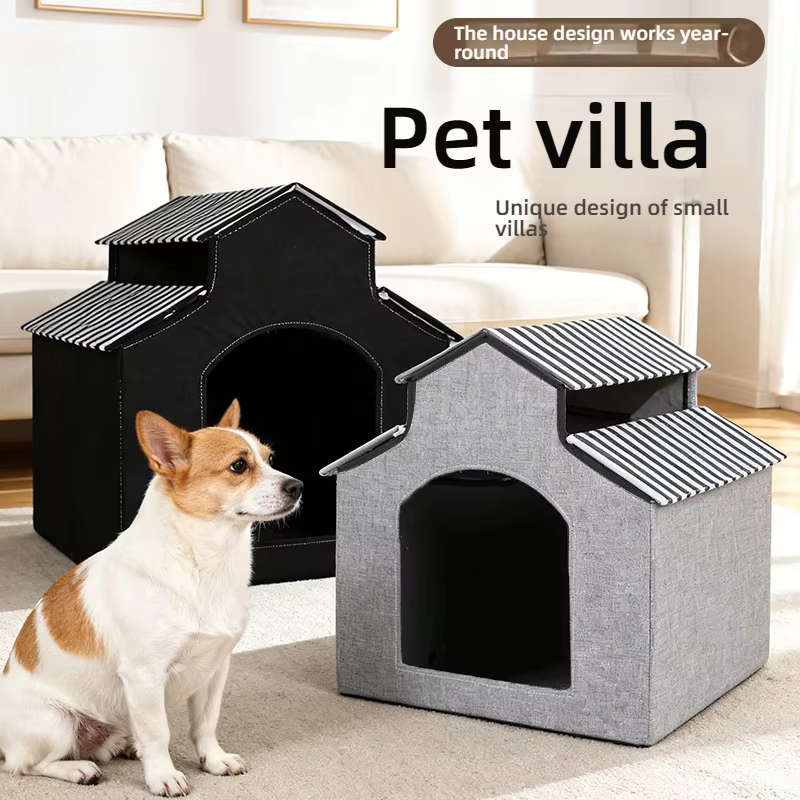 New Oxford Cloth Cat House Four Seasons Universal Warm Cat Nest Folding Storage Portable Cat Villa Cat Delivery Room — image 2