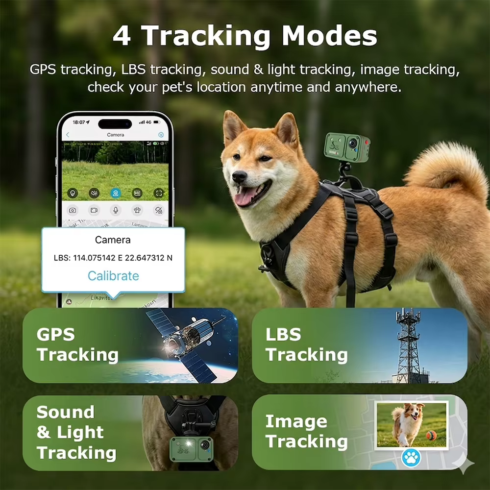 UBOX PRO New 4MP Outdoor Pet POV Camera Pet Camera with Wearable Back Frame Mini Pet View Recorder GPS/LBS/Image/Sound Tracking — image 2