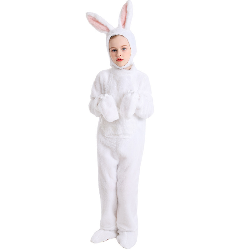 Halloween Costume Kids Cute Plush Rabbit Animal Outfit Forest Stage Performance Costume Onesie Pajamas — image 6