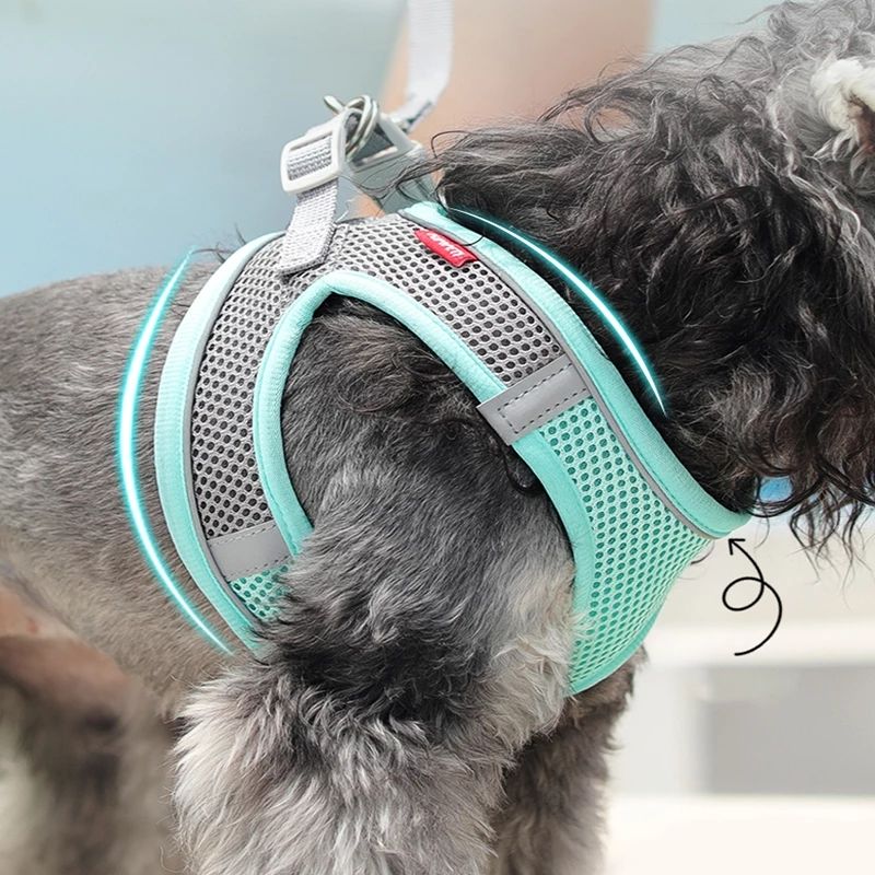 Colete Reflectivo Oxford No Tira, Suave, Respirable, Malla con Amortiguación, Arnés para Perro No Tira, Set para Perrito Adorable — imagen 2