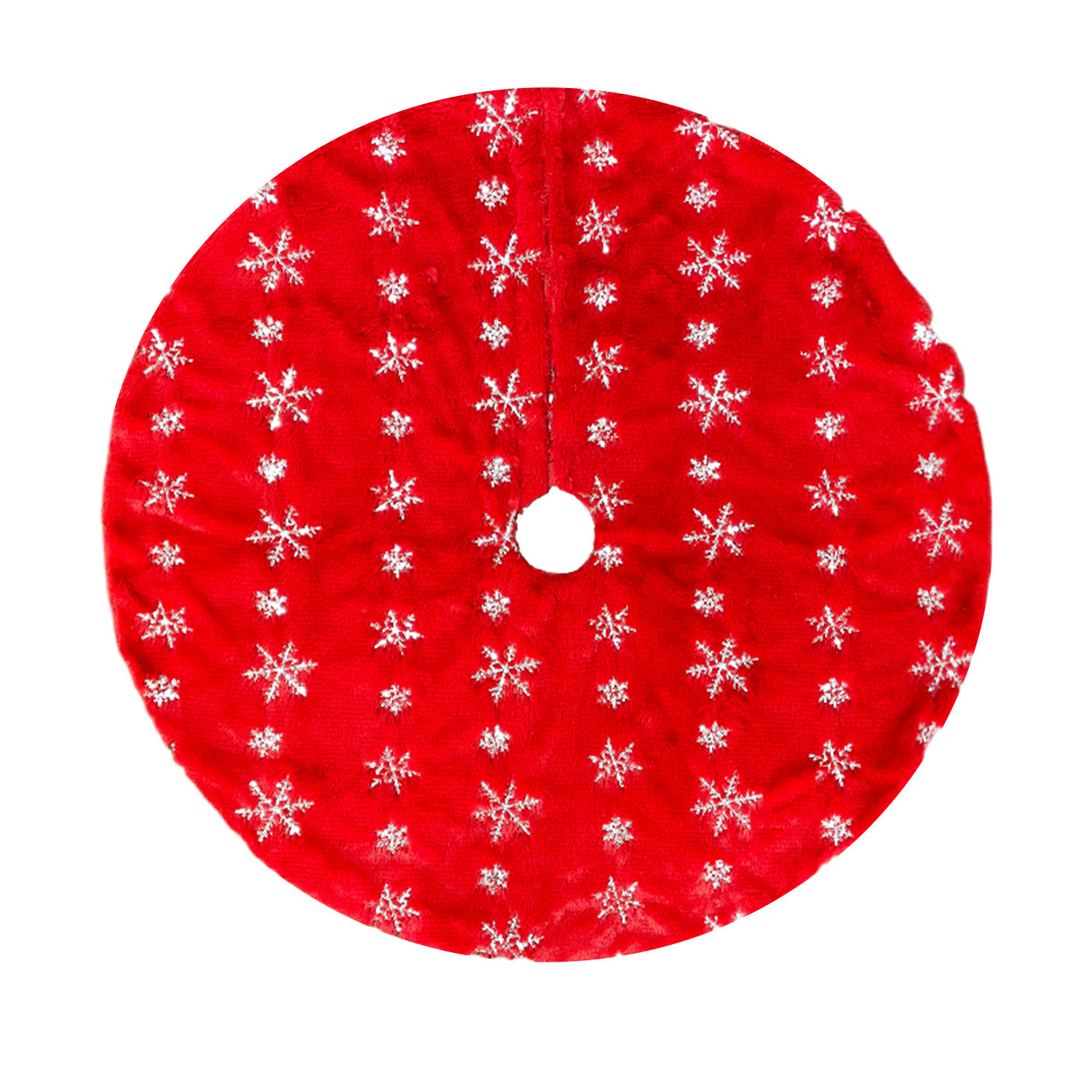 Christmas Decoration Supplies Pure White Falling Water Rabbit Fluffy Snowflake Christmas Tree Skirt Long Hair Section Tree Skirt — image 16