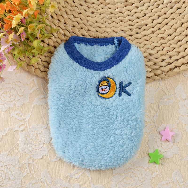 Flannel Milk Dog Clothes Small Dog Puppy Cat Dog Autumn And Winter Clothing Pet Rabbit Teacup Dog Warm Vest — image 6