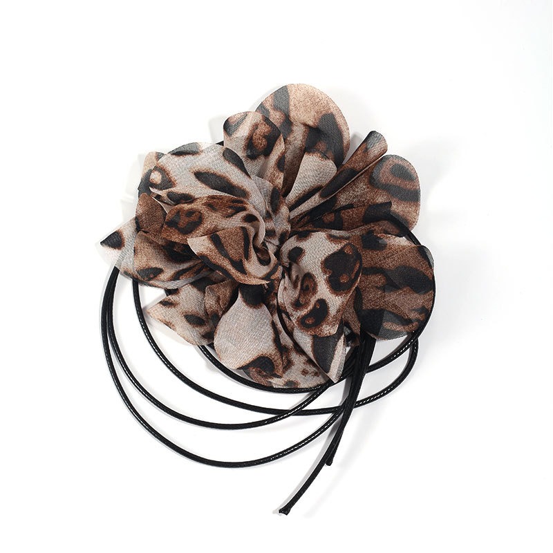 Cuelgue de Cuerda con Flor de Leopardo Multicolor en Tela Manual — imagen 5