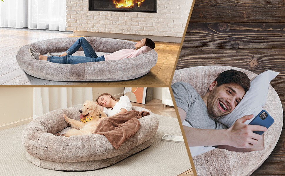 Dog Bed for Humans Portable Pet Bed Giant Dog Bed Human Bed Cat Bed Dog Bed — image 3