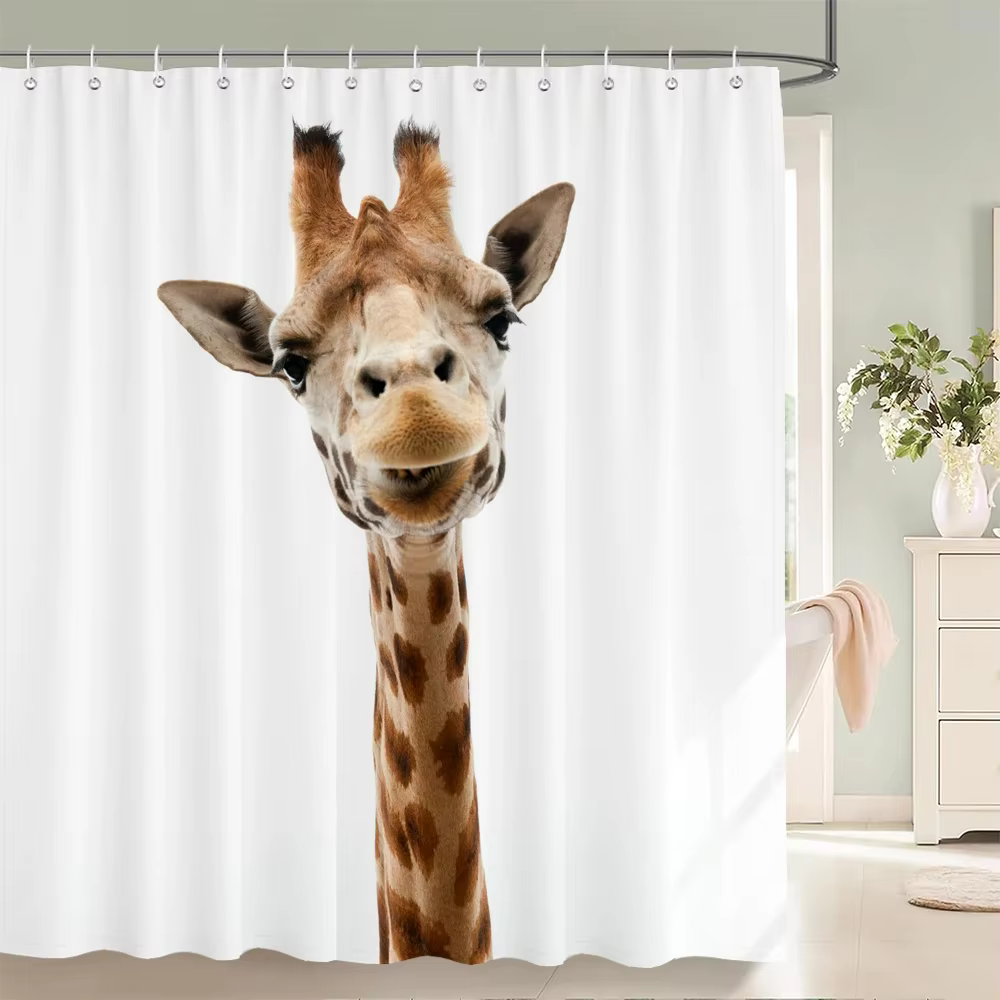 Manta de Baño de Animales Salvajes: Tigre, Chimpancé, Jirafa, Dinosauro, Elefante y Safari de Nieve con Vida Silvestre Realista — imagen 3