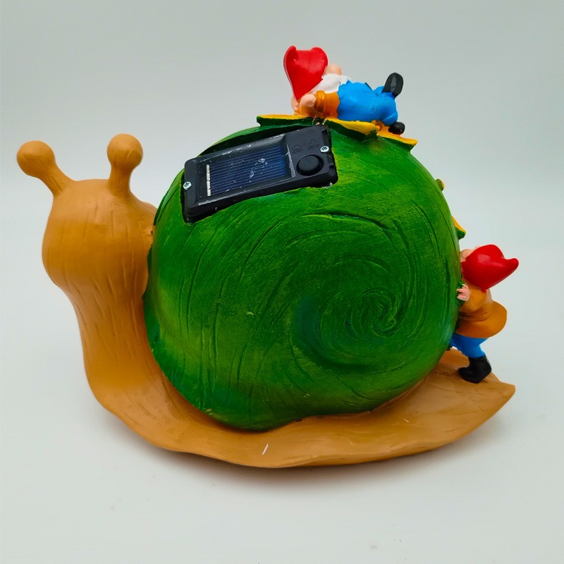 Solar powered outdoor animal snail elf ornament — image 2