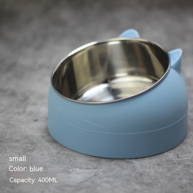 Bandeja de Alimento para Perros en Acero Inoxidable, Doble Plato con Protección Cervical y Boca Oblicua — imagen 16