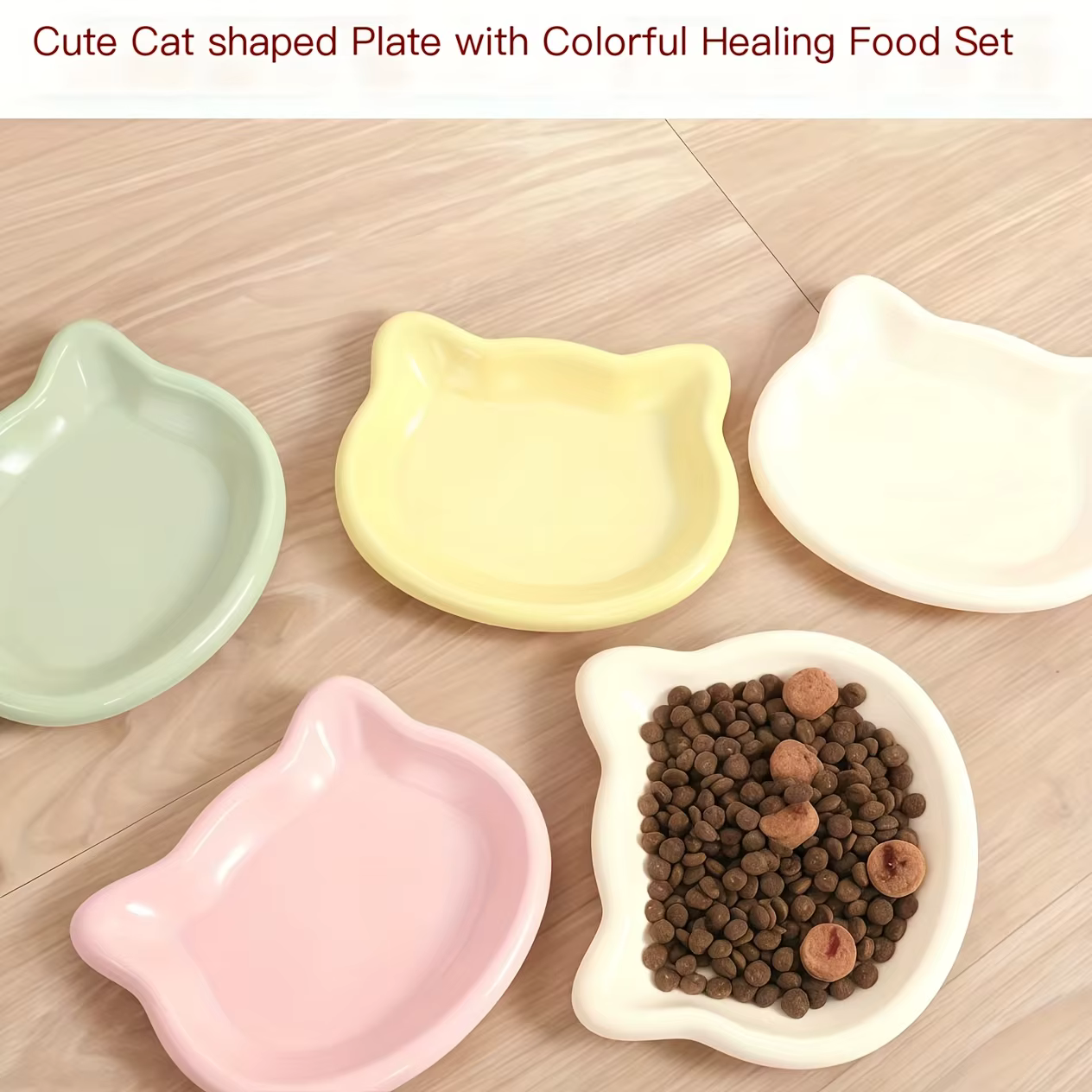 Comedero para Mascotas de 4 Colores, Plato de Comida para Gatos, Plato para Snacks Enlatados y Comidas Congeladas para Gatos Enanos, Plato Premium Anti-Nariz-Negra para Mascotas, Uso en el Hogar — imagen 3
