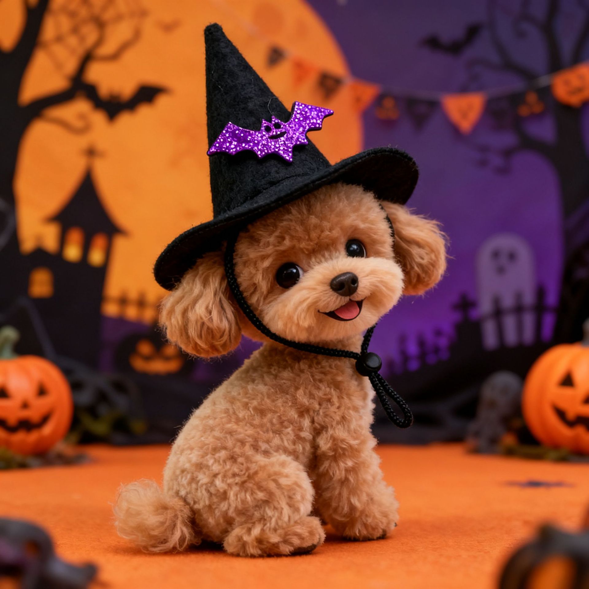Pet Halloween Hat Creative Pumpkin Devil Spider New Stock Rabbit Pet Dog — image 5