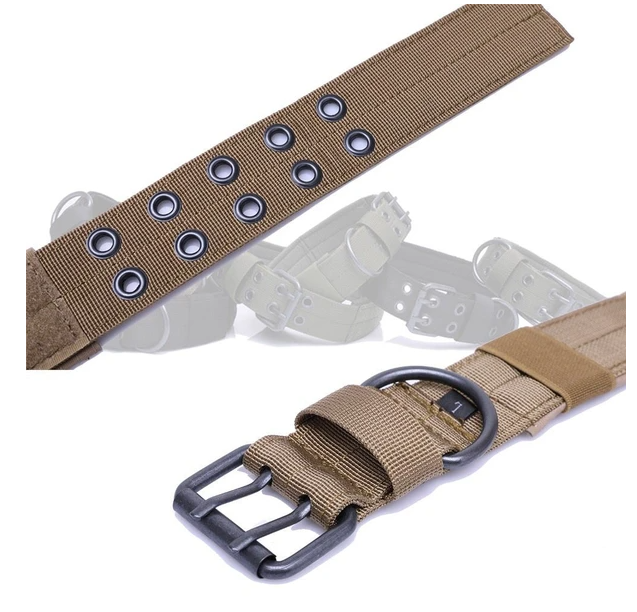 Cinturón de Perro Táctico Resistente en Nylon Grande con Correa Metálica para Actividades Al Aire Libre — imagen 6