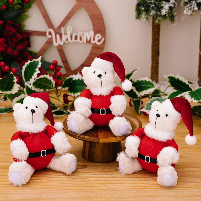 Christmas teddy bear figurine ornament — image 3