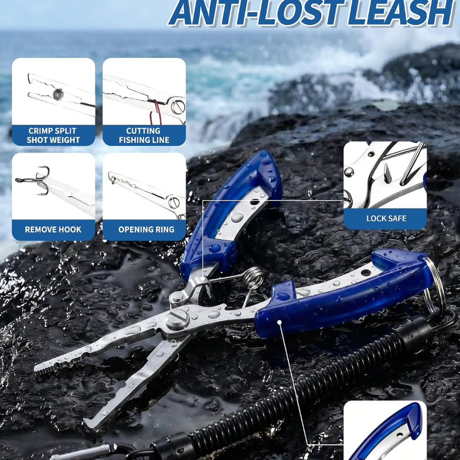Fishing Tool Kit With Pliers, Hook Remover, Fish Gripper & Scale — image 4