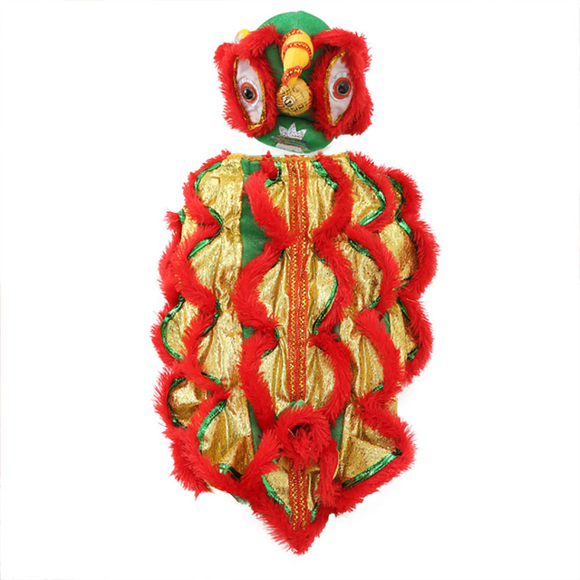 Funny Pet Cat Dog Costume Clothes Chinese Lion Dance Suit For French Bulldog Small Medium Dogs Corgi New Year Dress Up Apparel — image 7