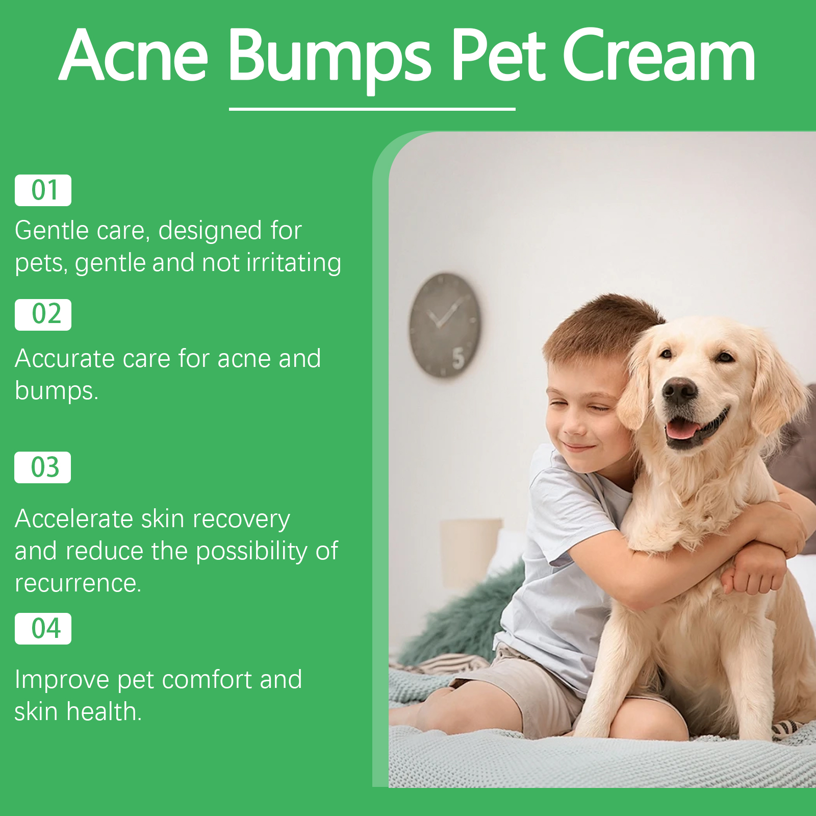 Pet Acne & Bumps Skin Cream, Soothing Skin For Dogs & Cats, Relief Redness Irritated Skin With Calendula & Ganoderma Extract — image 9
