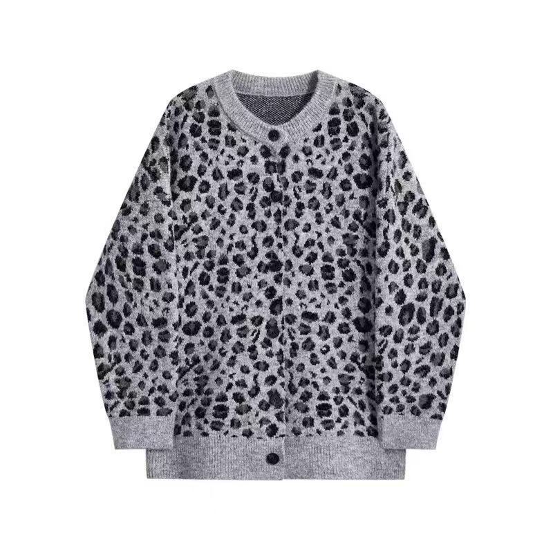 Leopard print cardigan sweater — image 1
