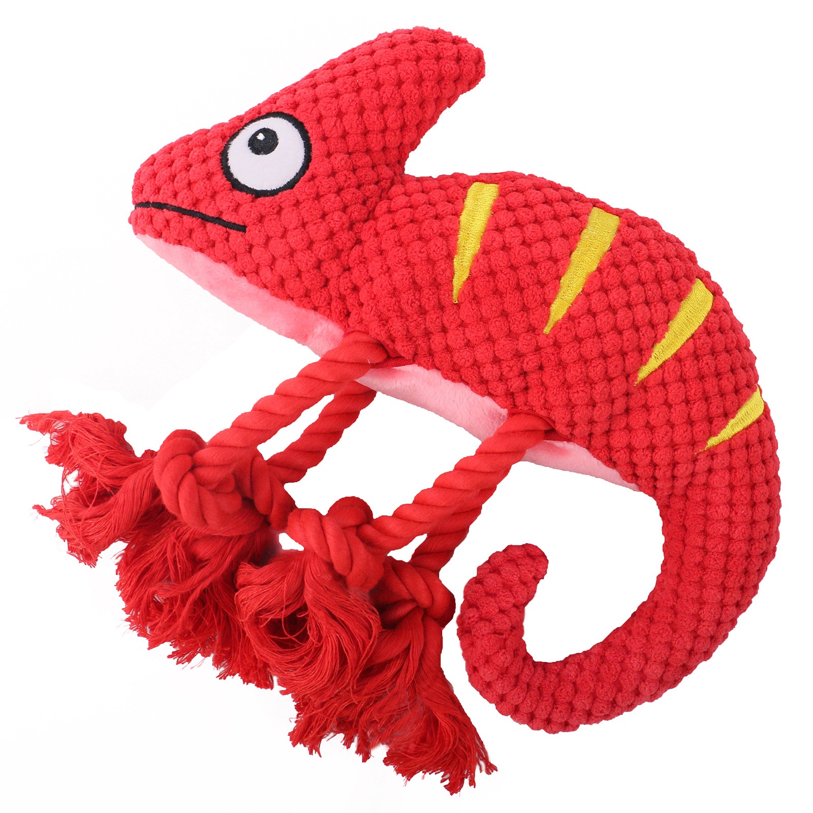 Medium to large-sized dog plush filled chameleon pull-out interactive and sturdy pet toy, vocalization dog toy — image 7