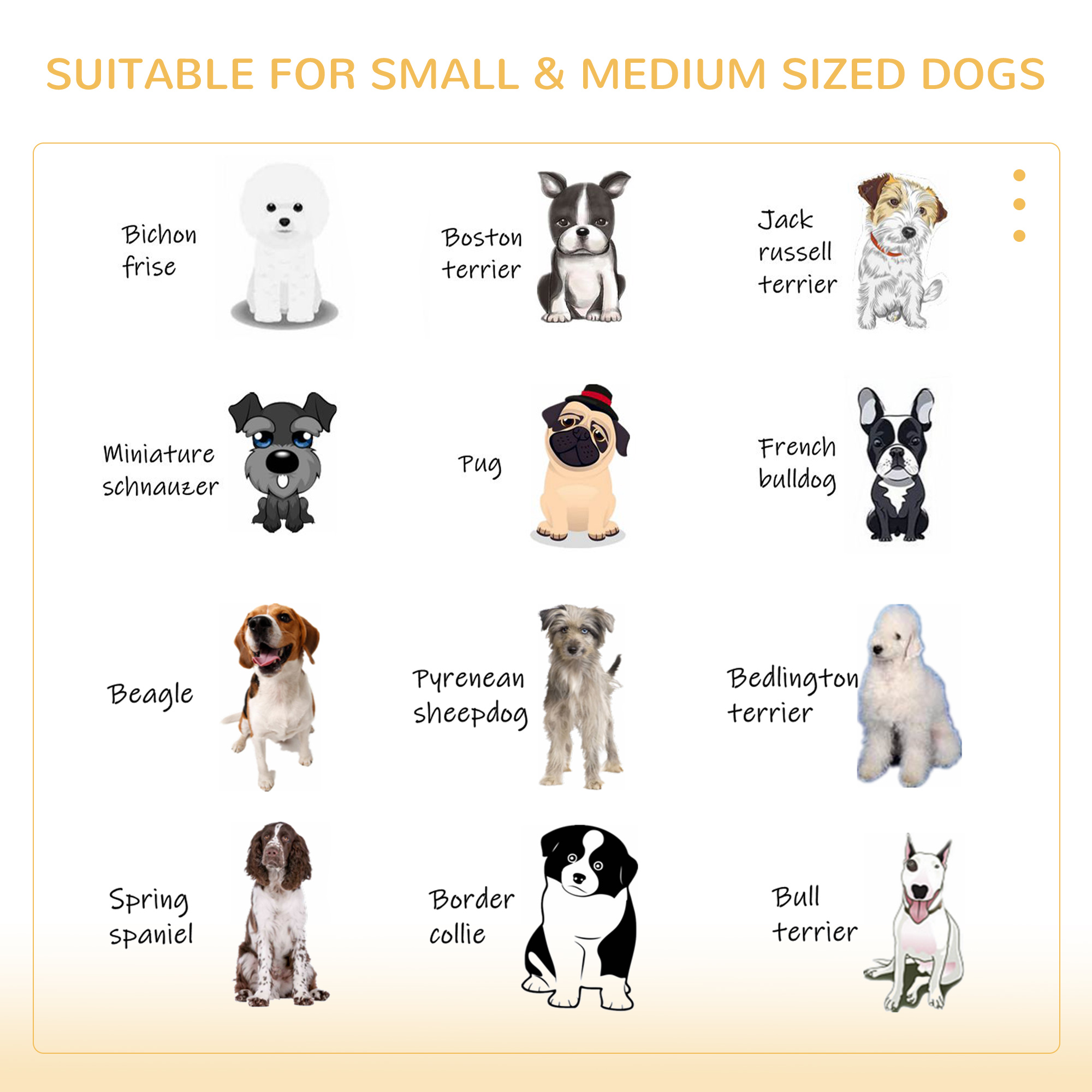 Caja para Perros de Estilo de Mueble con Panel de Puerta Removible, Cama para Perros con Almohada de Espuma y Suporte de Seguridad, Uso Interior, para Perros Pequeños y Medianos, Marrón — imagen 4