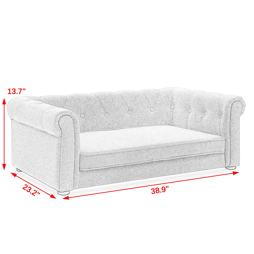 Sofá de Perro Elegante Rectangular para Canes Medianos y Grandes — imagen 3