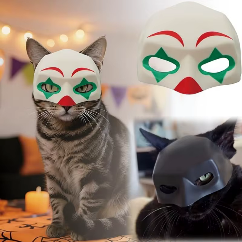 Halloween Bat Pet Mask for Cats Dogs Cool Black Cute Funny Photo Prop Pet Accessory Toy for Adults Holiday Party Decor Gift — image 1