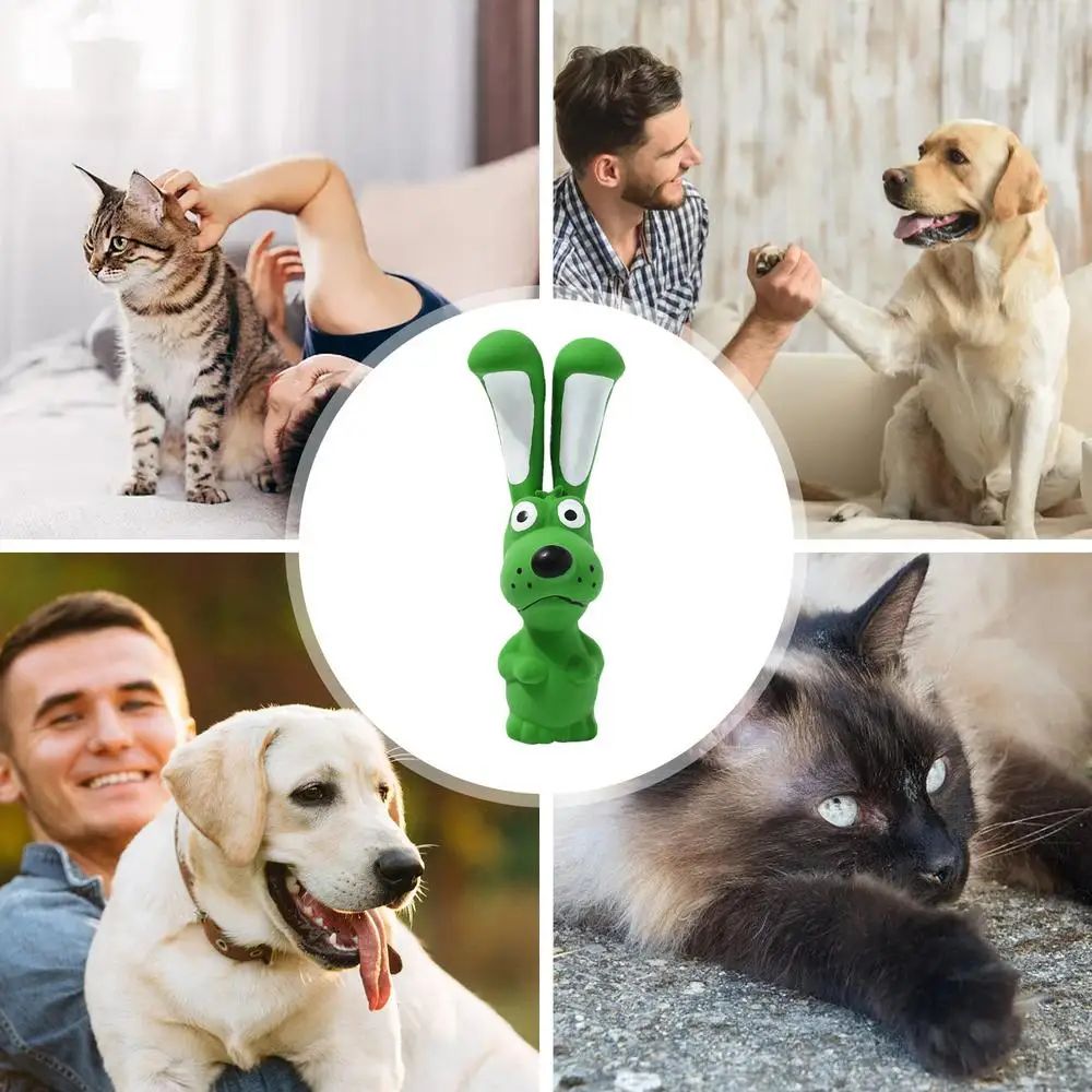 Pet Latex Toys Hippo Squeaky Toys Animal Latex Chew Toys Soft Interactive Dog Toys Crinkle Pet Supplies For Inside Dog And Pet — image 6