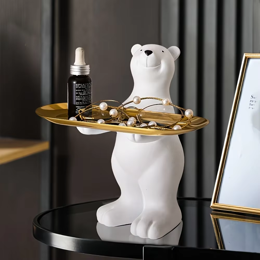 Creative Polar Bear Seated Position Tray Storage Accessories That Can Store Keys Decorations for Friends Birthday Gifts — image 4