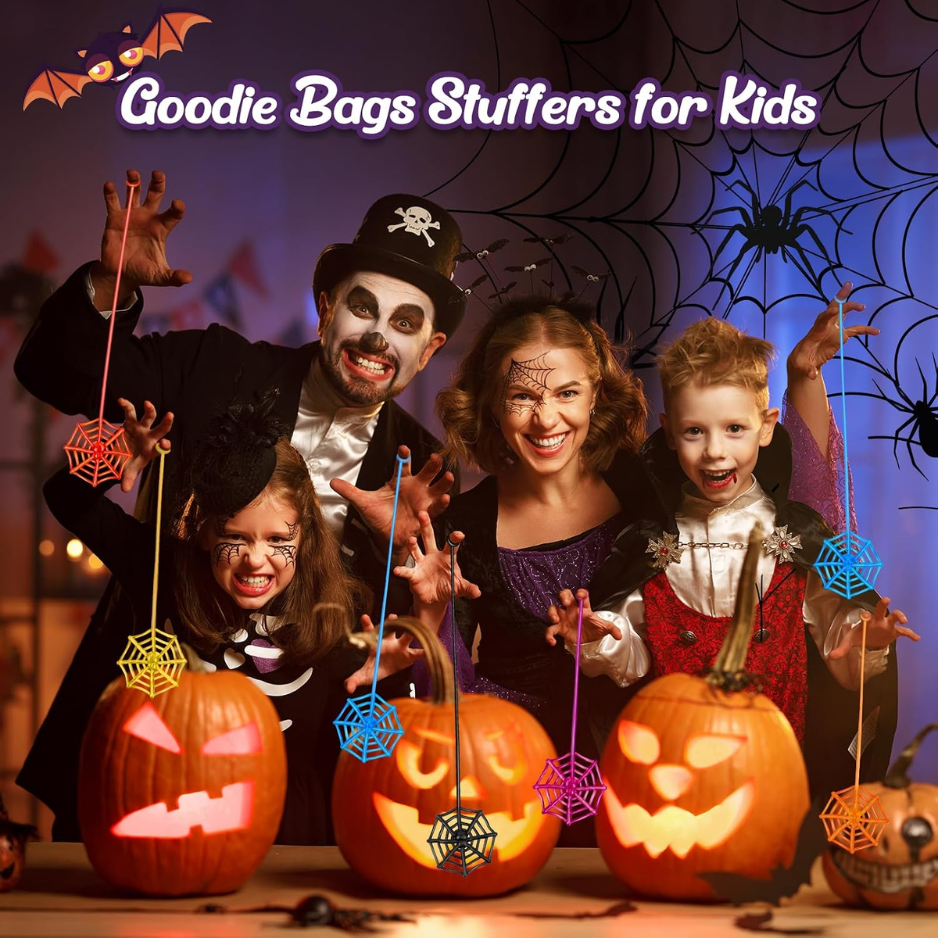 30 Pcs Sticky Spider Web Toys For Kids - Bulk Halloween Party Favors, Classroom Prizes & Goodie Bag Pinata Stuffers — image 4