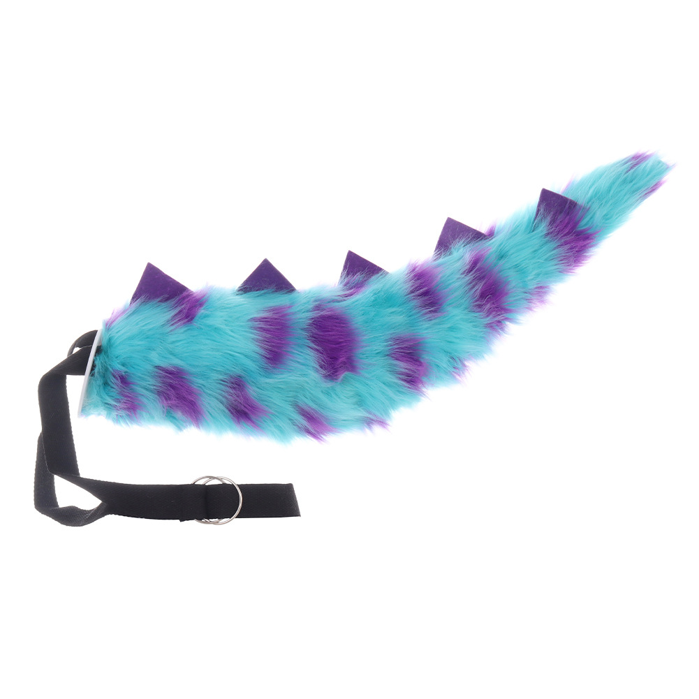 Halloween Green Dinosaur Tail Cosplay Monster Sulley Tail Adjustable Children's Performance Stage Prop — image 6
