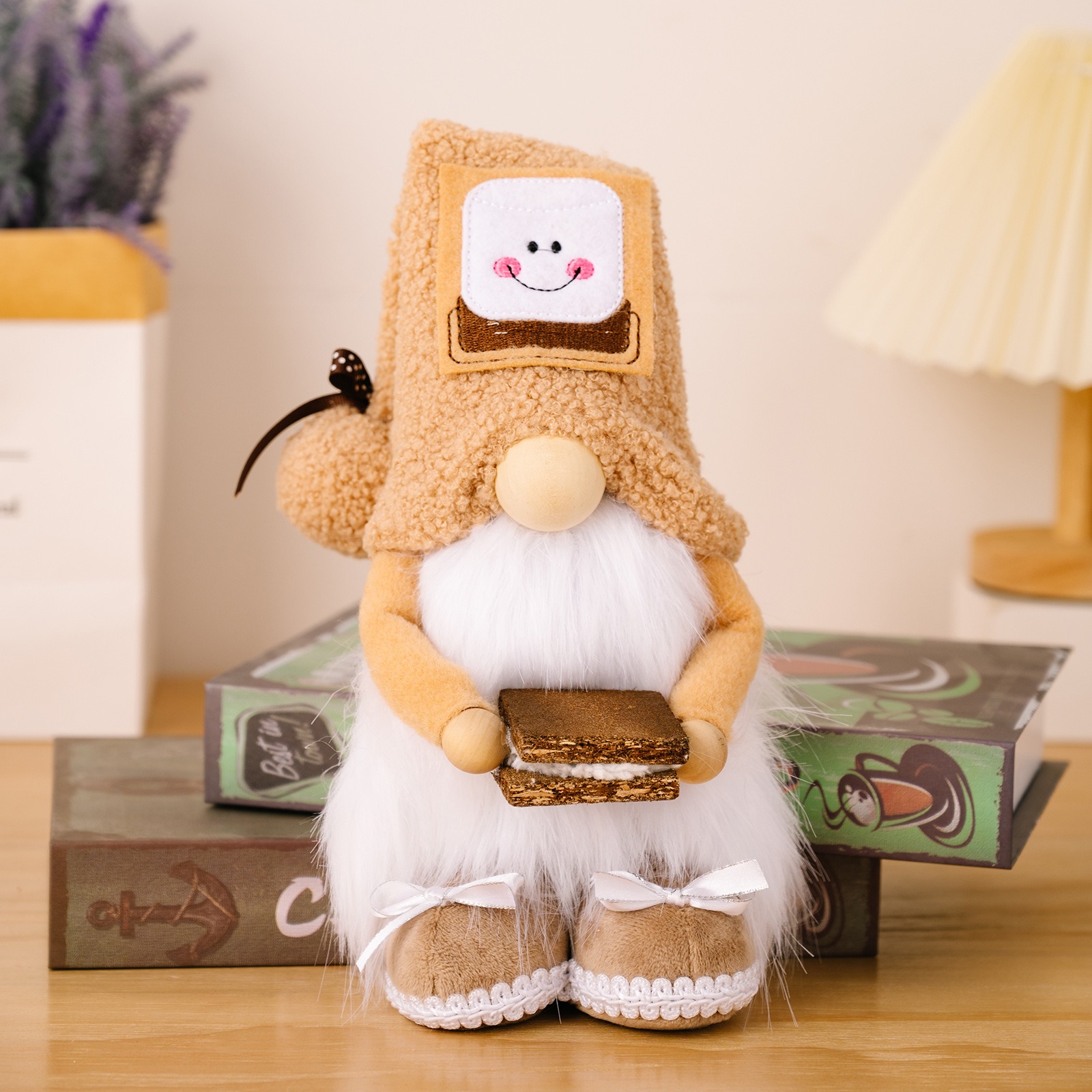 Doll Cow Plush Dwarf Doll Cake Smiling Face Doll Rudolf Doll Ornament — image 4