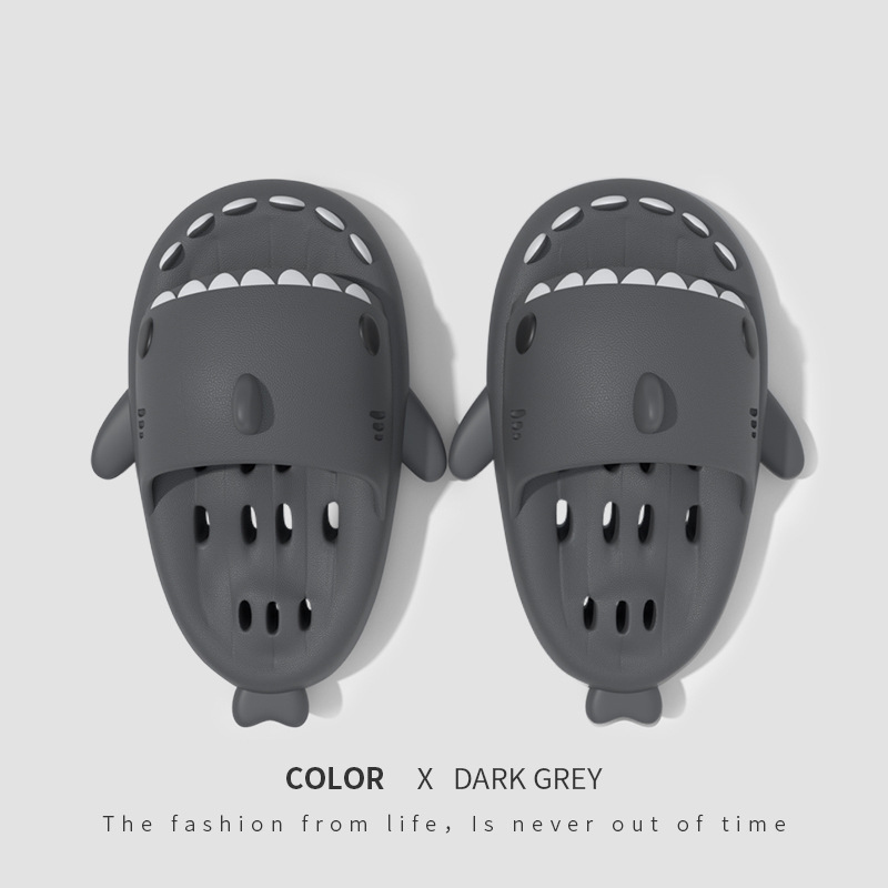 Shark Massage Bottom Slippers Adult Couple Non-Slip Bathroom Leaking Slippers Trend Outdoor Funny Home Cute Sandals — image 6