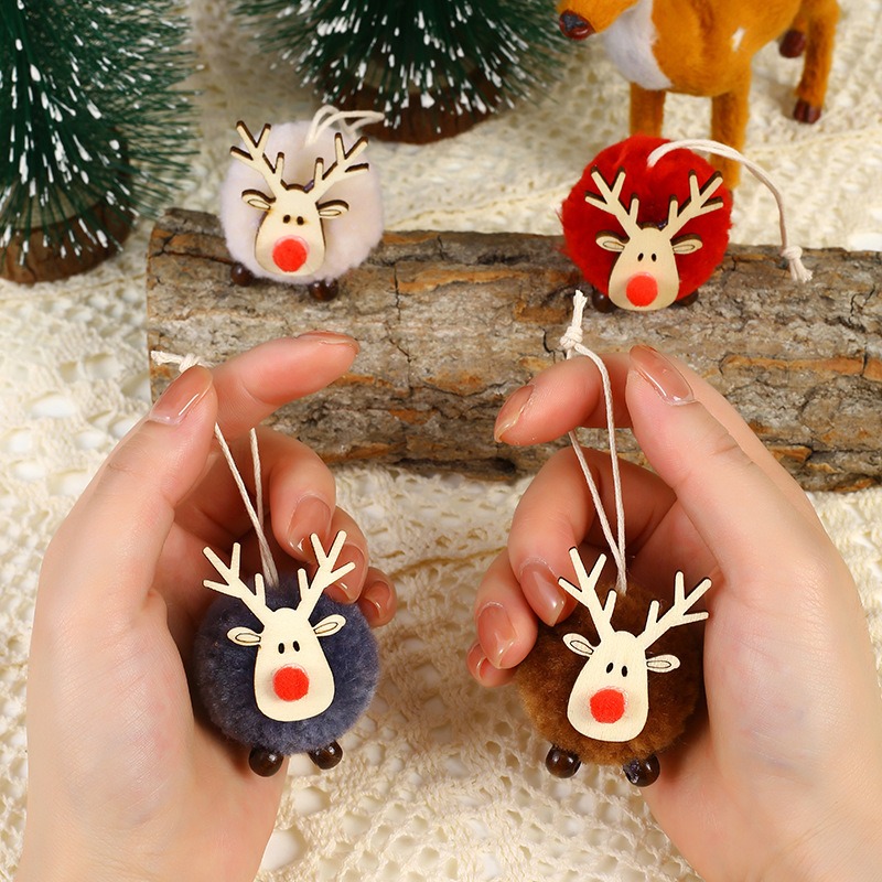 Christmas Decorations Wool Felt Cartoon Deer Pendant Creative New Deer Pendant Christmas Tree Pendant Gift — image 7