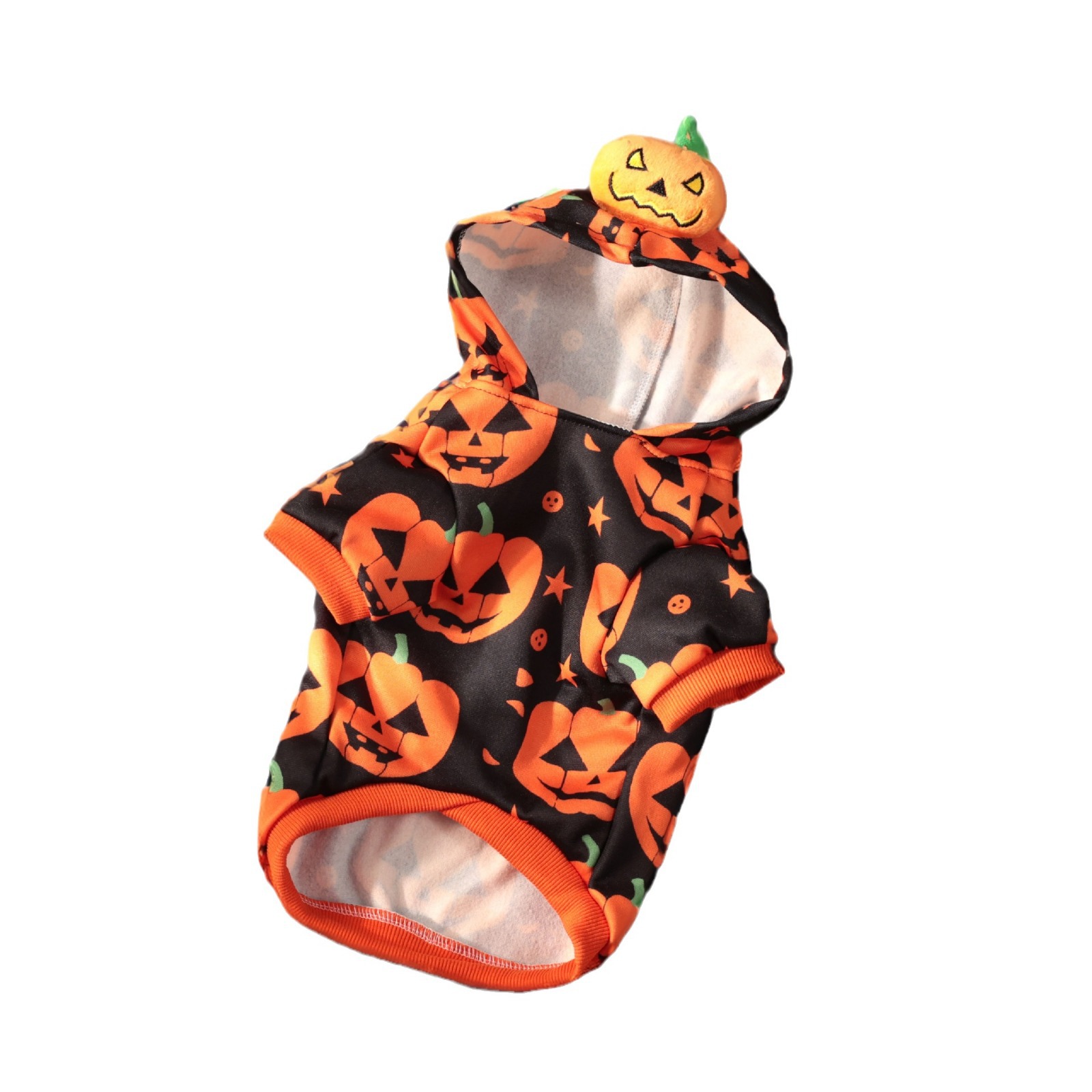 Halloween Pet Dog Clothes Cat Dog Halloween Pumpkin Hoodie Sweatshirt for Medium and Small Dogs Teddy — image 6